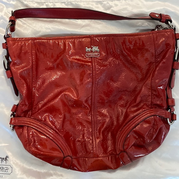 Coach Patent Leather Shoulder Bag (Authentic) - Picture 1 of 4